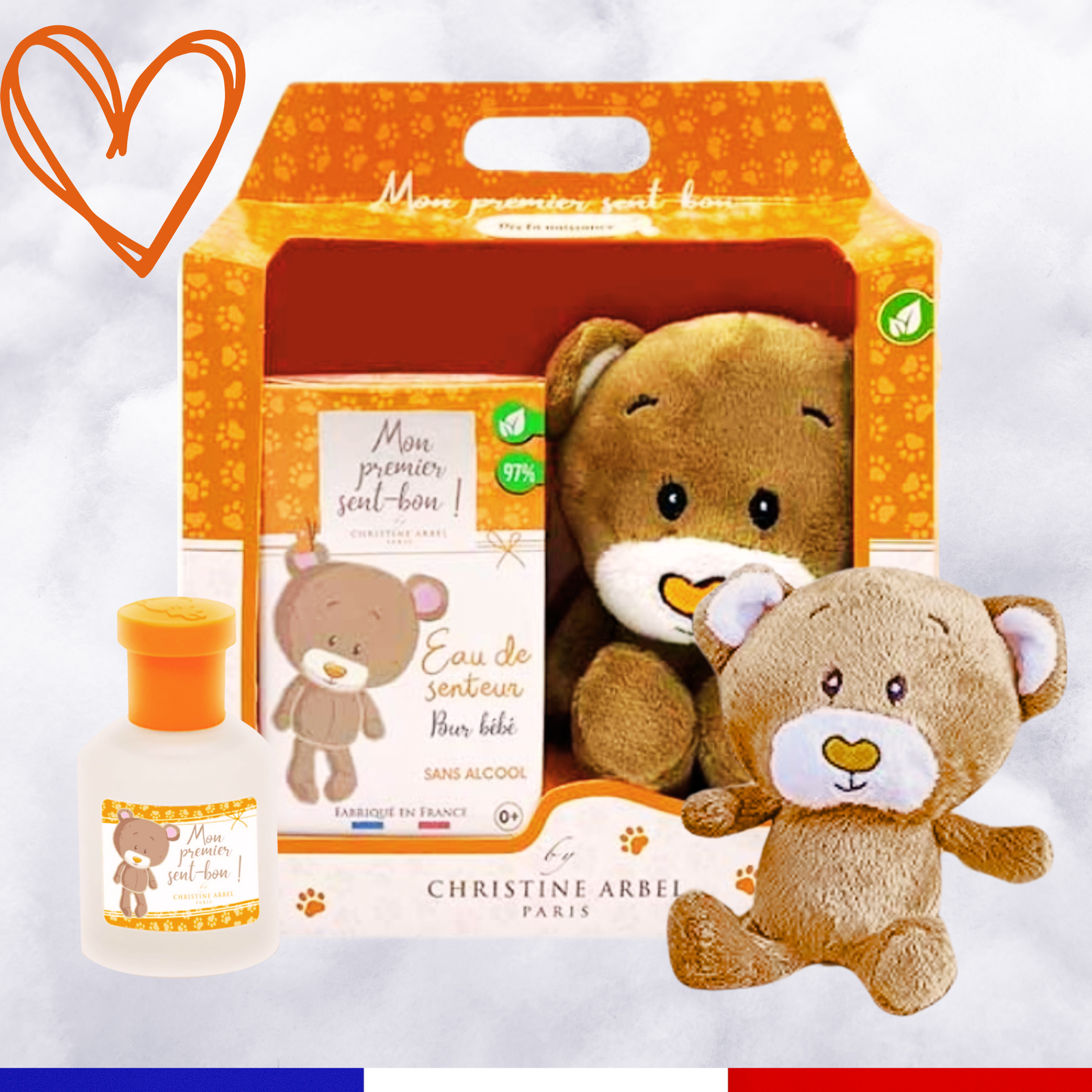 lestyledefyssofr mon premier sent bon coffret cadeau naissance pour bébé ourson peluche made in france