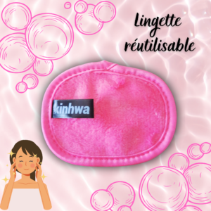 Lingette demaquillante micro fibre rose