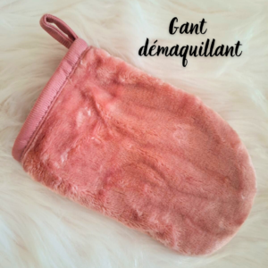 Gant démaquillant microfibre rose